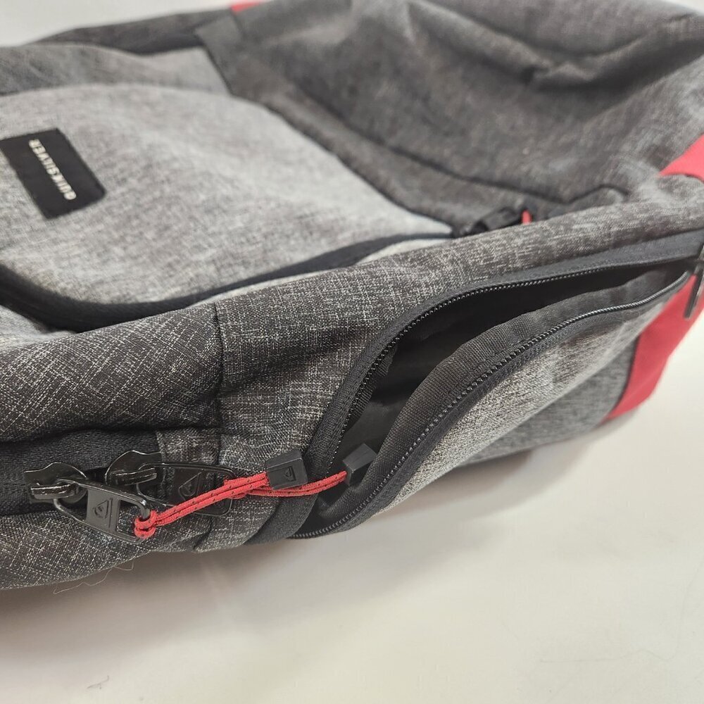 Quiksilver Backpack Grey Black Red - Picture 5 of 14